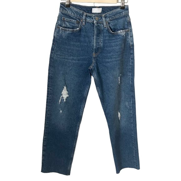 Boyish The Tommy Stretch Distressed High-Rise Straight Jeans in Wild Times - Picture 3 of 13
